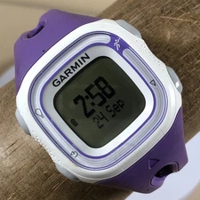 Garmin Forerunner 10 Women GPS Purple Silicone Band Wrist Watch 7" NO CHARGER