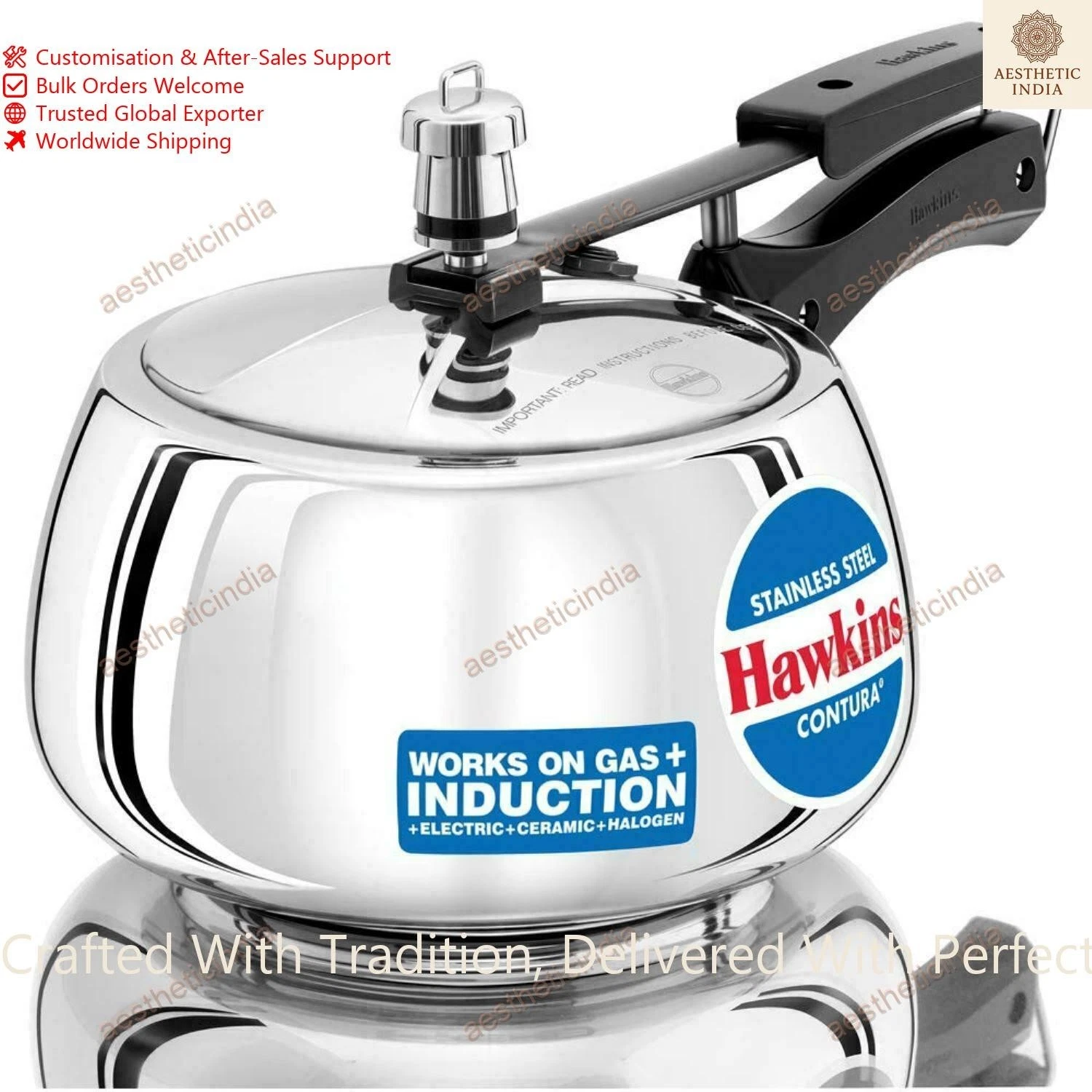 Hawkins Contura Pressure Cooker 3 Liters Stainless Steel Silver Color Best Gift