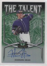 2019 Leaf Valiant The Talent Green Prismatic 74/99 Hudson Head #TT-HH1 Auto 0wp8