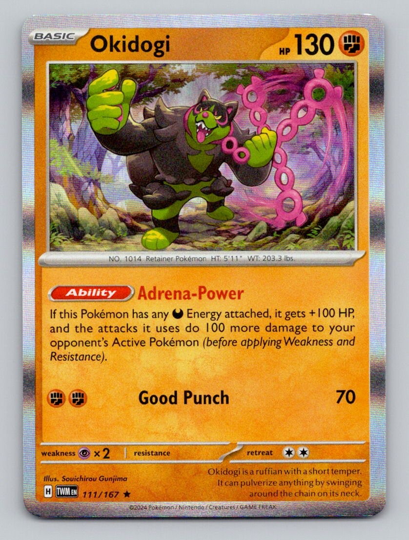 Holo Okidogi 111/167 Rare Twilight Masquerade Pokemon