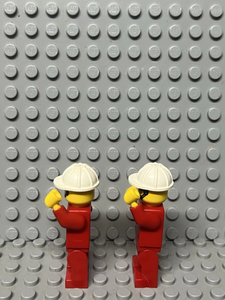 LEGO Vintage System Town Space Ground Crew Rojo Minifiguras Lote de 2 Foto 2 de 4