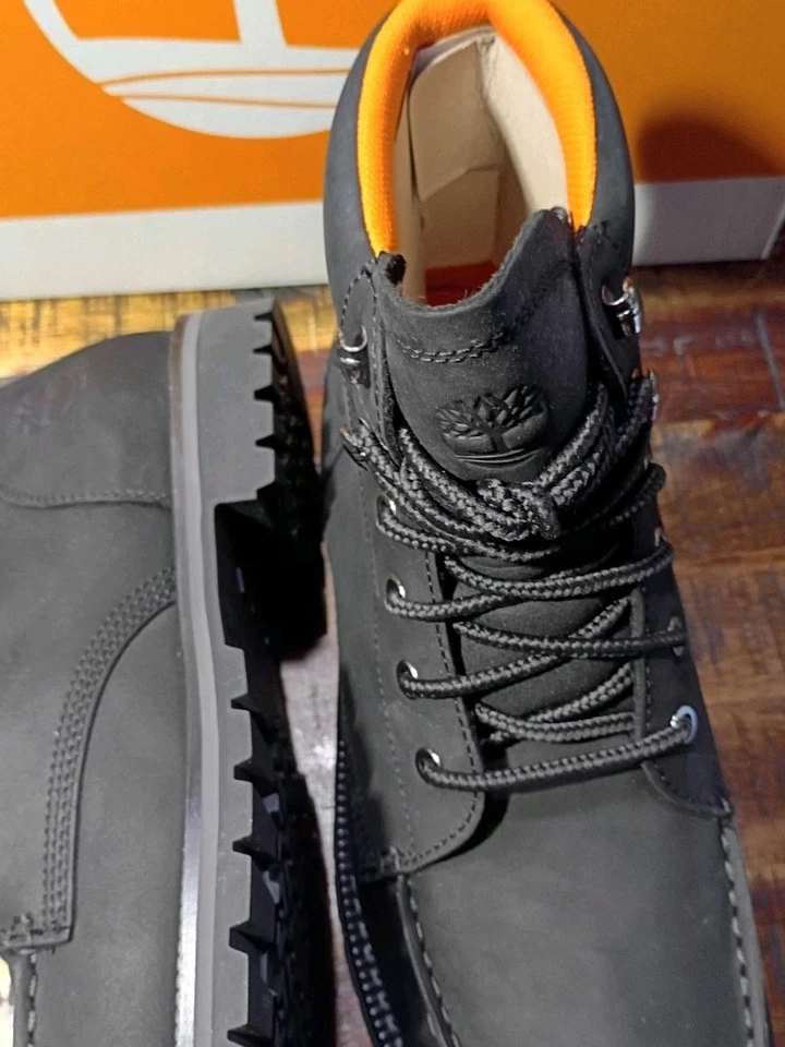 Hombres Timberland REDWOOD FALLS 6" NEGRO PREMIUM Impermeable CUERO Bota Talla 10 Foto 3 de 4