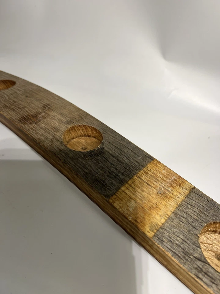 Винтажный деревянный бочонок подсвечник для 4 Votive Tealights 25 дюймов длиной деревенский - Изображение 4 из 4