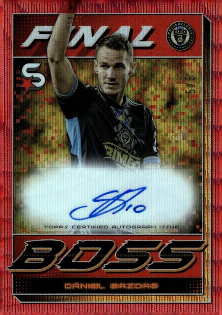 2024 Topps Superstars MLS Final Boss Autographs Red Wave Daniel Gazdag Auto 5/5