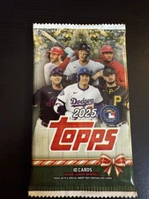 2025 Topps Holiday EMPTY PACK - Empty Wrapper Only For Collectors