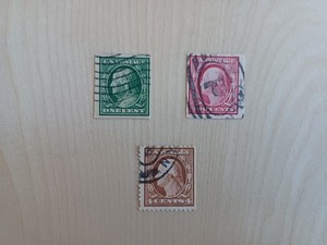1908-10 #343, #344, #350  Washington Used