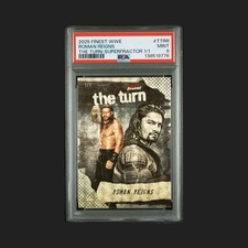 2025 Topps Finest WWE Roman Reigns The Turn Superfractor Parallel #d 1/1 PSA 9