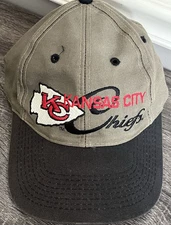 Kansas City Chiefs Hat NFL VTG Strapback Embroidered Logo 7 Cursive FREE SHIP