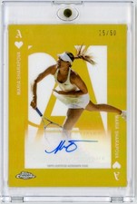 2025 Topps Chrome Tennis Maria Sharapova All Aces Auto Gold Refractor /50 AA-MA