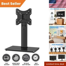 Universal Swivel Tabletop TV Stand for 19-43 Inch Screens - Height Adjustable