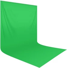 10X20Ft Green Screen Backdrop for Photography, Dual-Size Dual-Pocket Design Chro