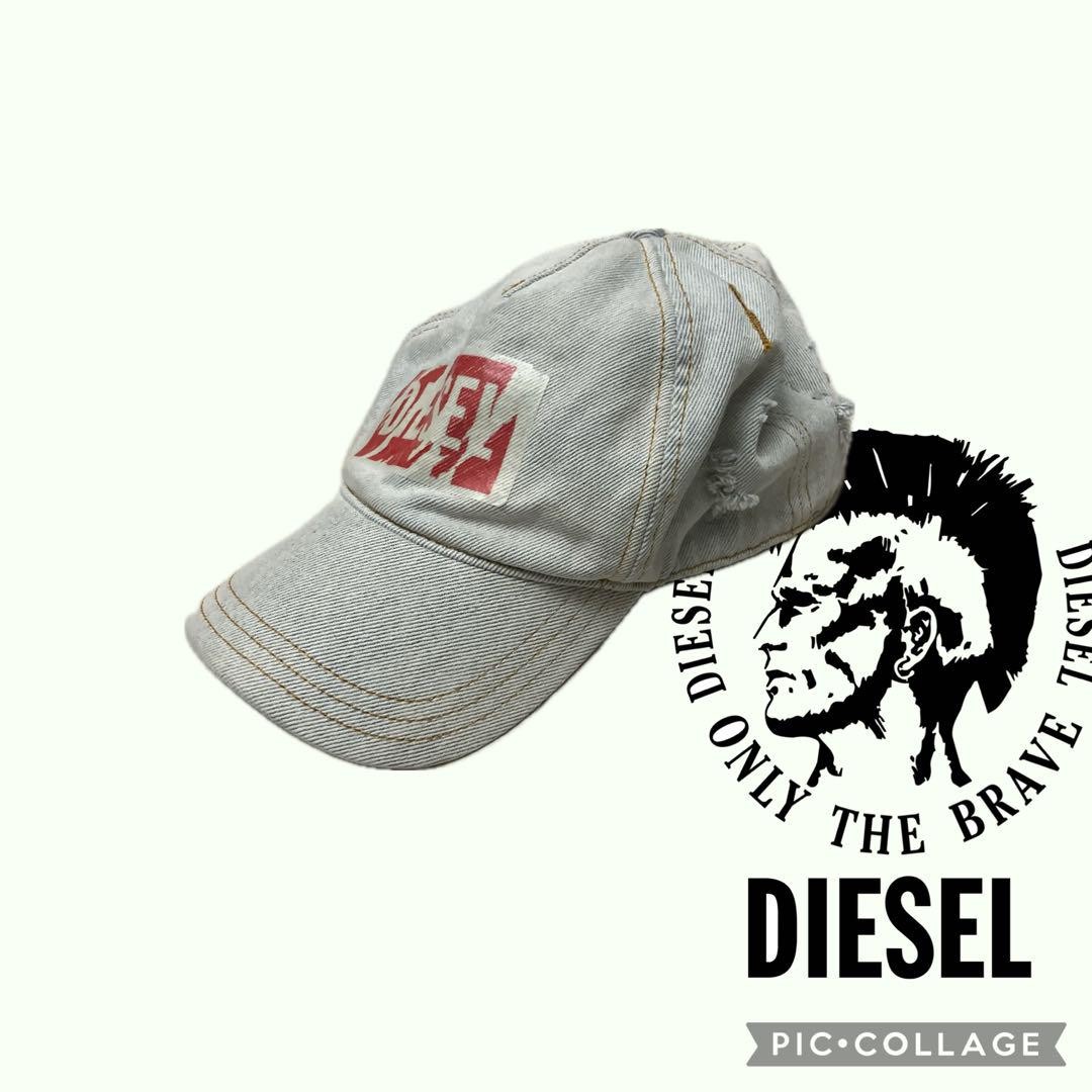 帽子 DIESEL denim damage cap Diesel Men Denim Cap Damage Processing Y2K Size Free Luxury