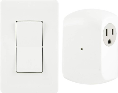 #ad GE Wireless Remote Wall Switch Plug In Outlet Control 100ft Range White 18279 $14.95