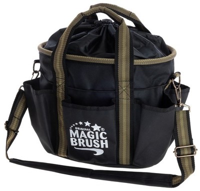Putztasche Pferde Striegeltasche Magic Brush Covalliero schwarz grün