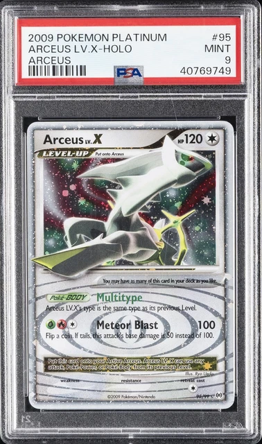 2009 POKEMON PLATINUM ARCEUS #95 ARCEUS LV.X-HOLO PSA 9