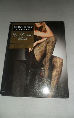 COLLANT LE BOURGET EFFET DENTELLE CHIC RAFFINE VOILE NOIR TAILLE