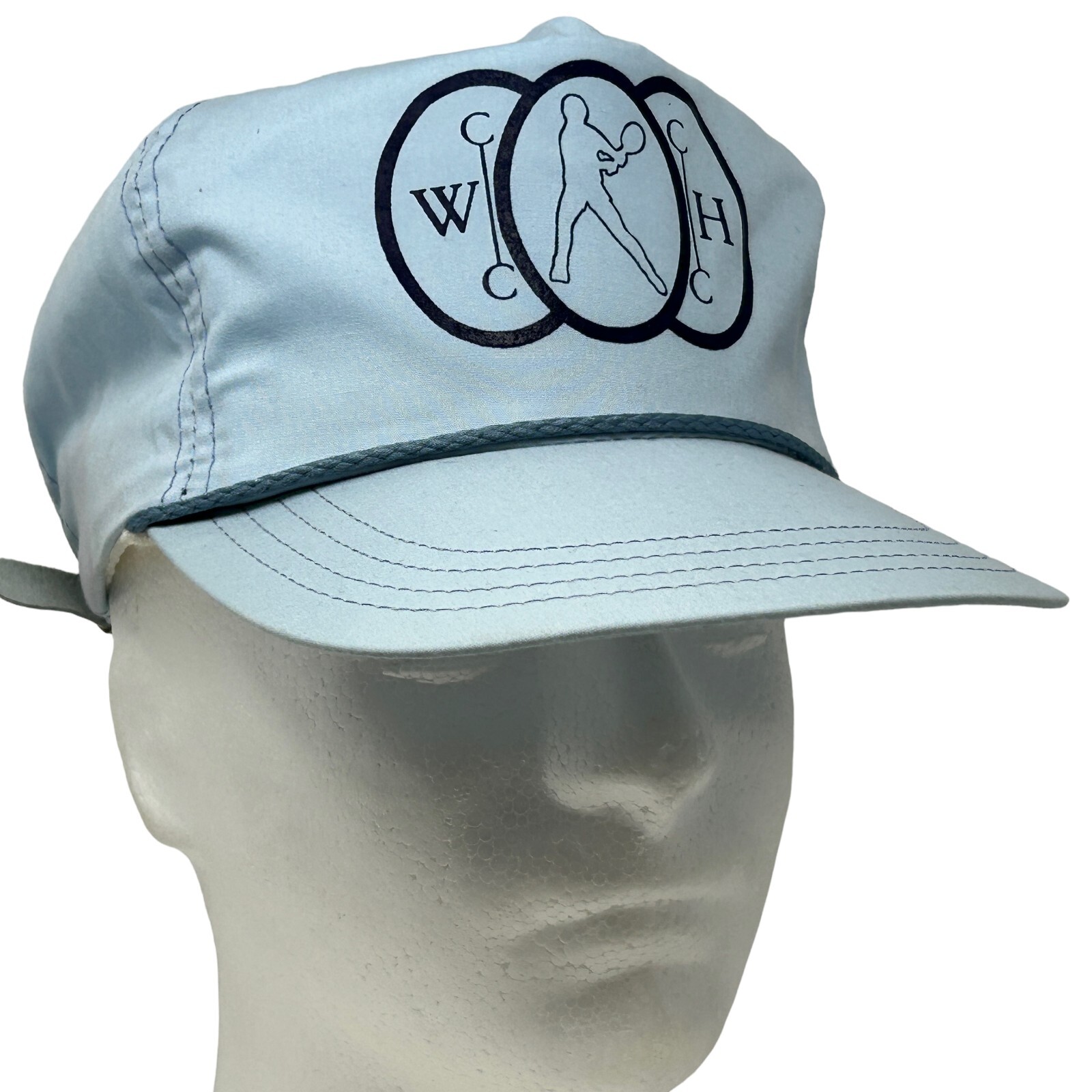 Vintage Worthington Hills Country Club Baseball Cap Hat 80s Ohio Tennis Blue