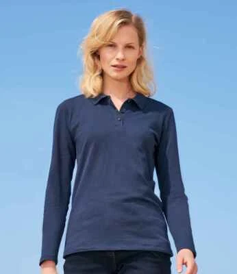 SOL'S Ladies Perfect Long Sleeve Piqué Polo Shirt - 10 Colours S-3XL