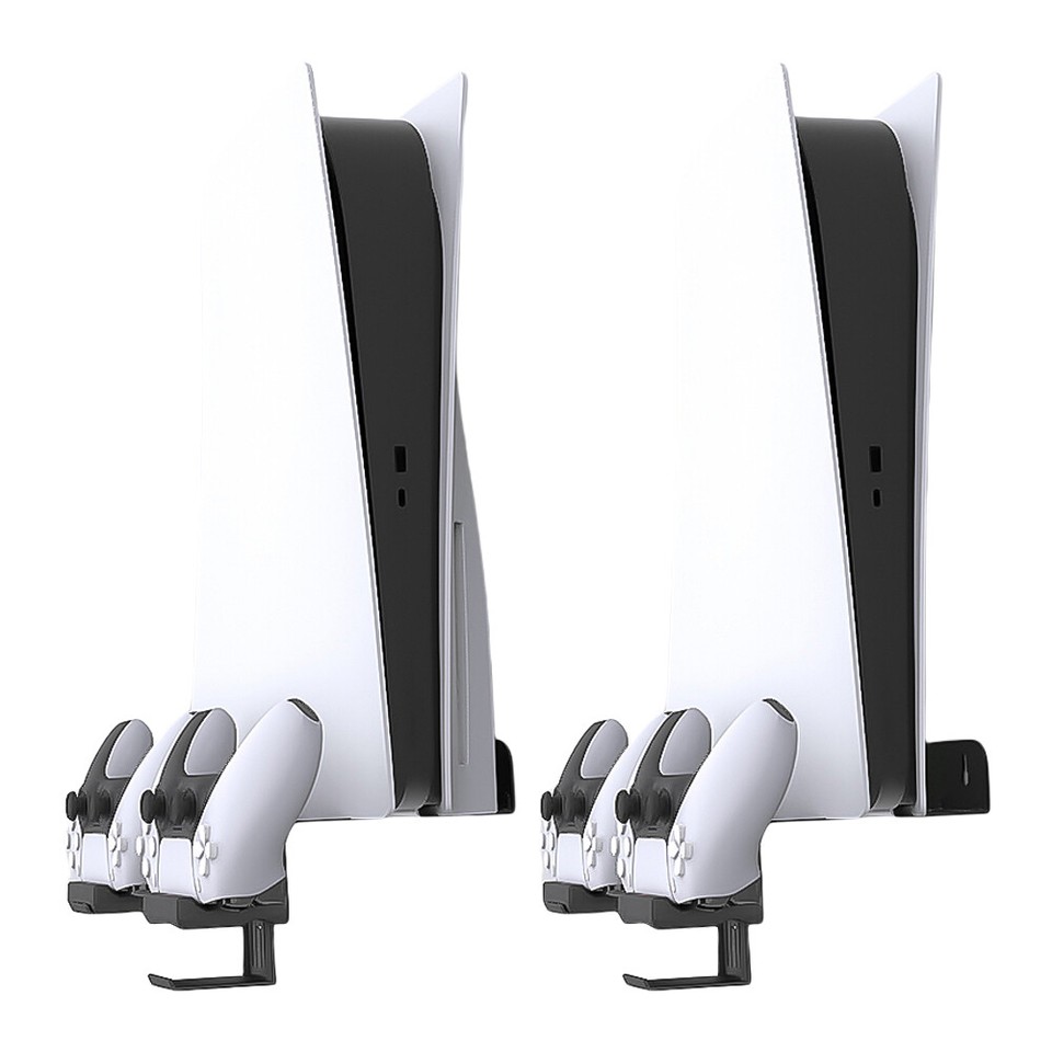 Wall Mount Kit Wall Hanging Stand with Controller Chargers for PS5