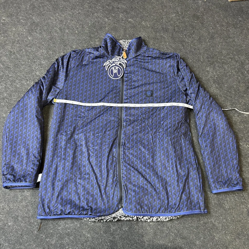 Jaqueta Sherpa reversível EUA Palm zíper completo, Sherpa Rise 3.0, preta/azul, grande - Imagem 4 de 4