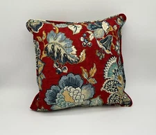 designer pillow covers,decorative throw pillow cover,New, Red floral, 18 x 18