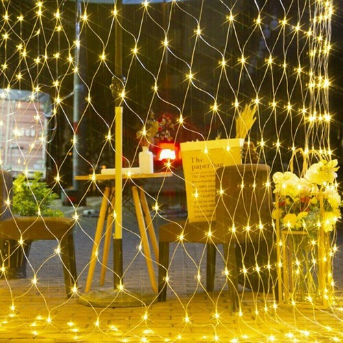 Waterful LED String Fairy Net Light Curtain Mesh Xmas Party Garden Outdoor Decor - Picture 6 of 32