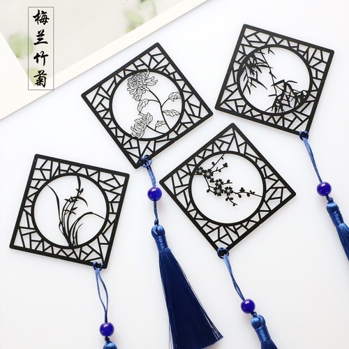 Metal Bookmarks Creative Art Student Office Home Reading Book Mark Chinese Style