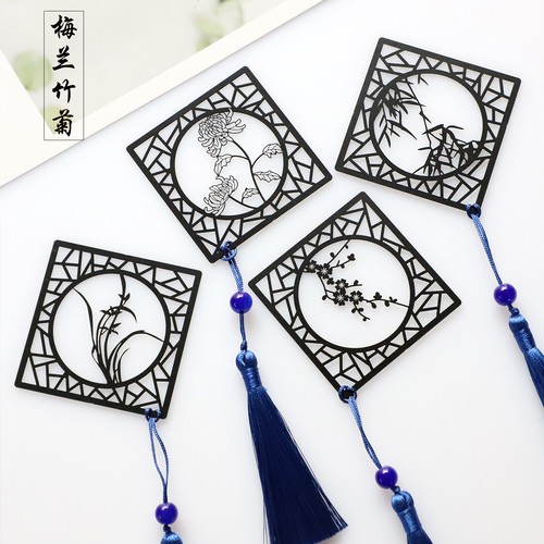 Metal Bookmarks Creative Art Student Office Home Reading Book Mark Chinese Style - Afbeelding 1 van 7