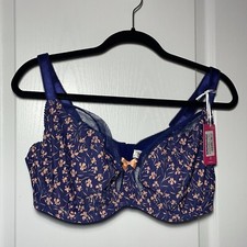 Curvy Kate Women's Moody Bloom Balcony Bra Unlined Underwire Balconette USA 42H