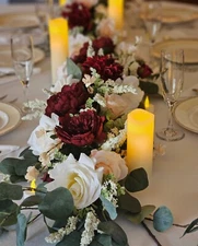 Wedding Centerpieces Flowers $350. Burgandy / Peach / Cream.  Make an offer.