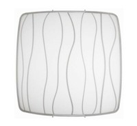 Flurlampe Deckenlampe KüChenlampe Deckenleuchte 2-Flg. Weiß Grau Ø 43 Cm Glas
