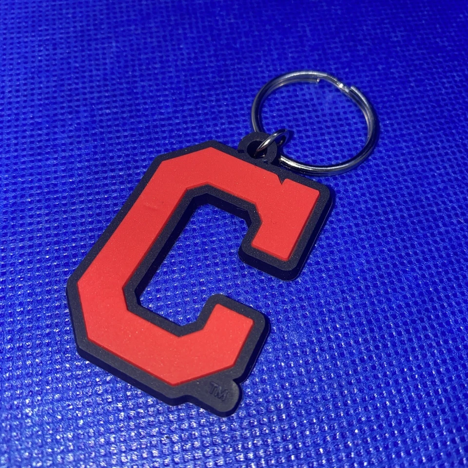 Cleveland Guardians MLB Soft Keychain Key Chain Souvenir | Navy Blue & Red - Image 3 of 4
