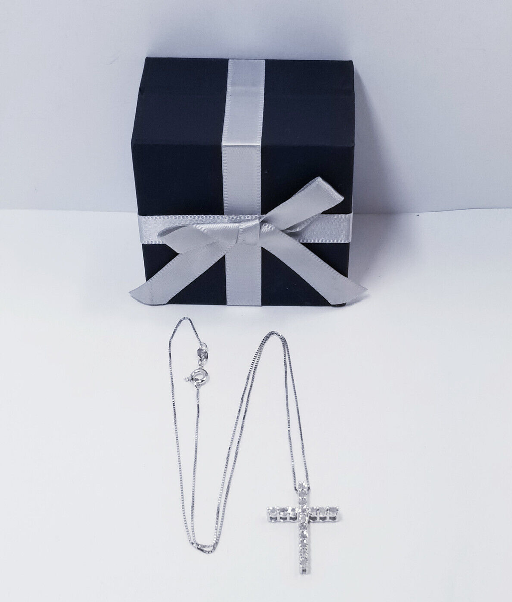 Macy's Cross Pendant Necklace (1/4 in Sterling Silver