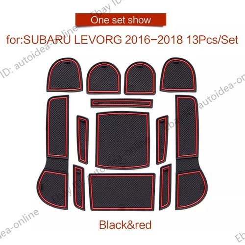 For Subaru Levorg 2016 2017 2018 Non-slip Gate Slot Pad Rubber Cup Holder Mats - Picture 8 of 12