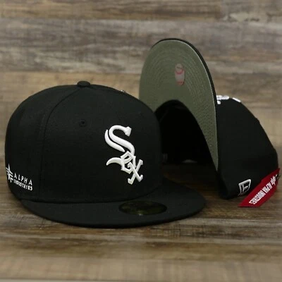 Men's New Era x Alpha Industries CHICAGO WHITE SOX BLACK OLIVE UV 5950 HAT CAP