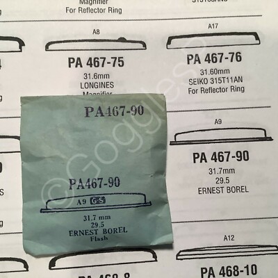 GS Round Replacement Crystals (PA Series) for Misc. Watches - NOS
