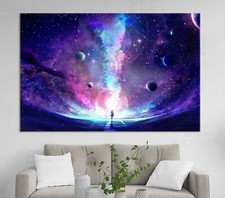 Space Universe Stars Planets Galaxy Fantasy home wall art canvas or poster print