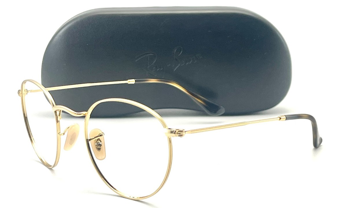 RAY BAN RB 3447V 2500 GOLD AUTHENTIC EYEGLASSES 50-21 145 W/CASE