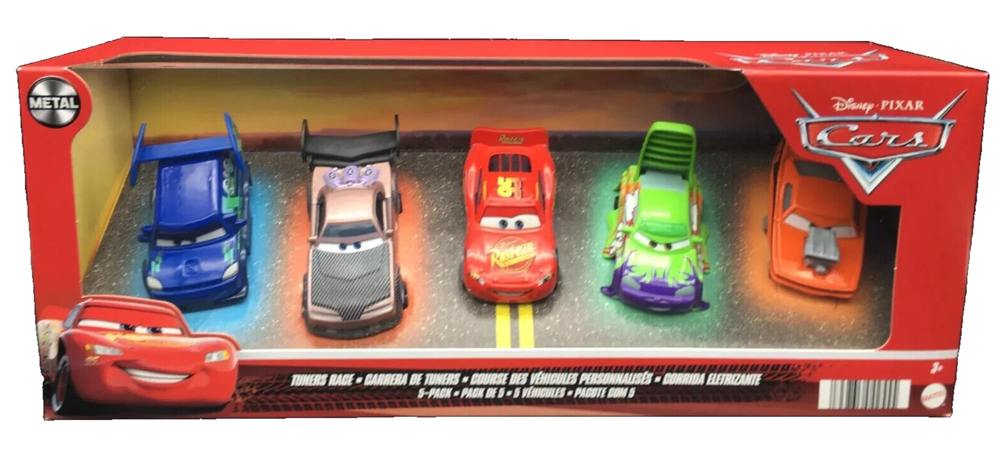 Disney Cars Tuners Race 5 Pack  Wingo Boost DJ Snot Rod Lightning FREE SHIPPING!