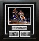 Kobe Bryant v, Allen Iverson Framed Basketball Photo with Engraved Autographs