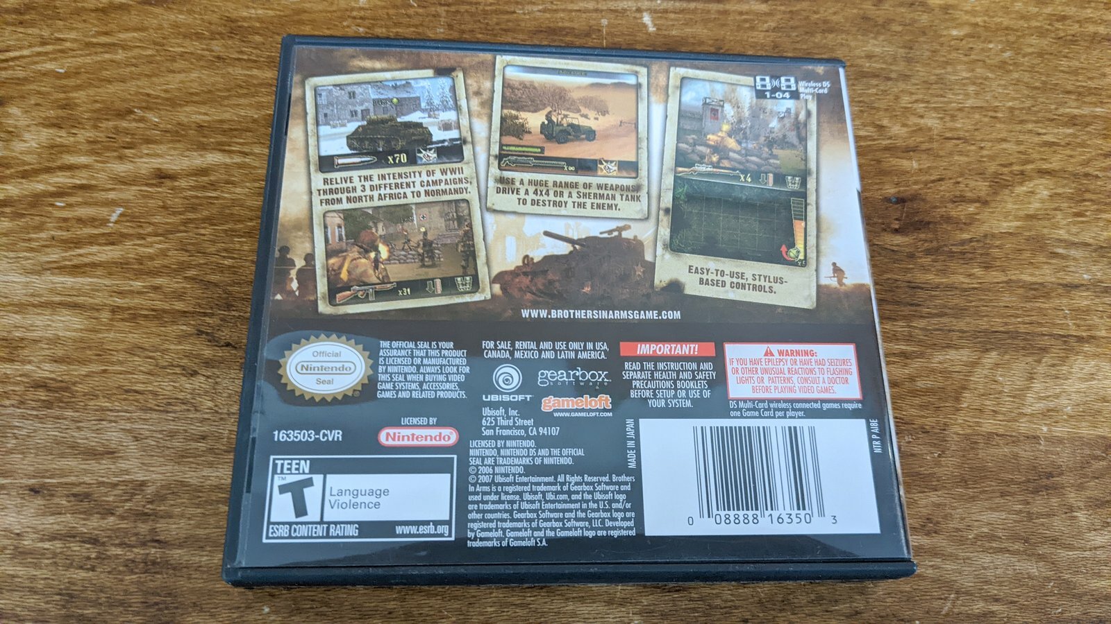 Brothers in Arms DS (Nintendo DS, 2007) Complete 8888163503 eBay