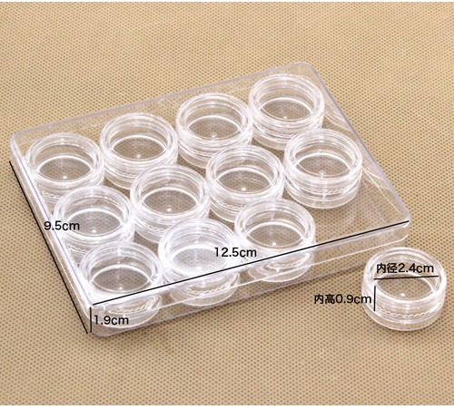 12Pcs Mini Clear Bead Containers Round Jewelry Storage Plastic Screw Caps - Picture 3 of 3