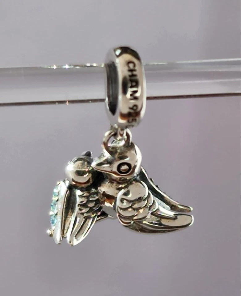 Chamilia BIRDS OF A FEATHER Indicolite Swarovski Sterling Cuentas Colgantes 2025-1090 Foto 3 de 4