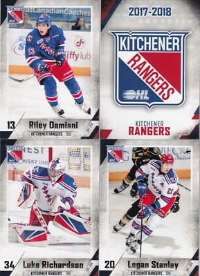 2017-18 Kitchener Rangers OHL 25 Card Team Set Riley Damiani Logan Stanley
