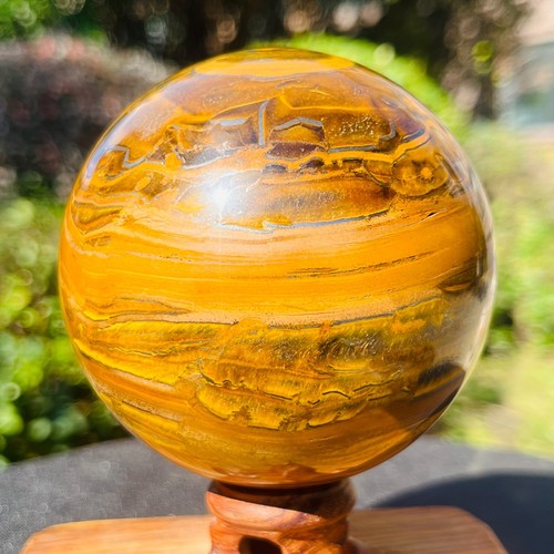 Sfera cristallo quarzo sfera occhio di tigre naturale 840 g gemma decorazione curativa - Foto 5 di 14