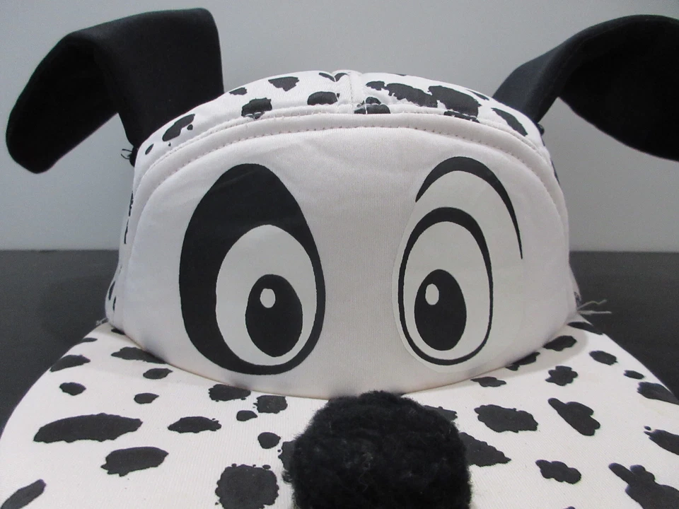 ВИНТАЖНЫЙ Disney шляпа крышка резинке мальчиков один размер белый 101 далматинцев уши ребенка молодежи - Изображение 2 из 4