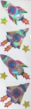 Full Strip Mrs Grossman`s  ROCKETSHIP ROCKET SHIP  1993 Stickers SUPER Rare