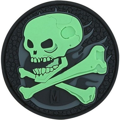 Maxpedition Skull Morale Patch 2.5''L x 2.5''H Glow - SKULZ