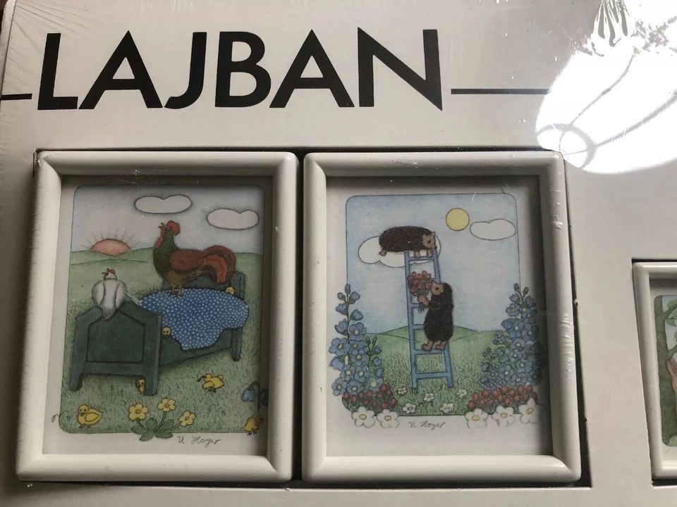 Decoración de pared para guardería | Juego de 6 piezas de fotos para guardería de animales de decoración de habitación de bebé granja Foto 4 de 4