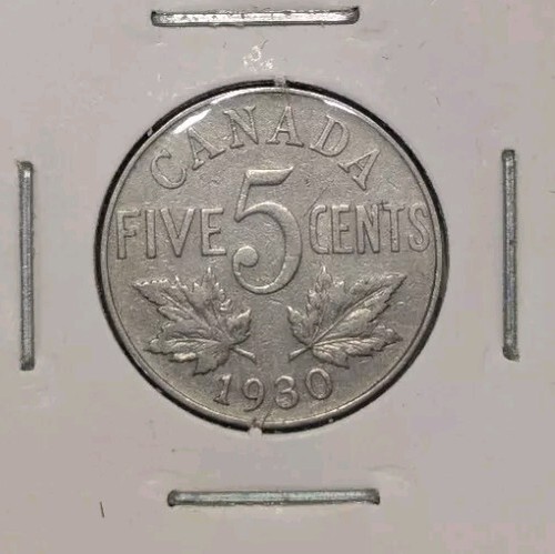 MINT ERROR DIE CRACK - Lot Of 2 Five Cents - Canada - 1930 And 1931 - Bild 2 von 8